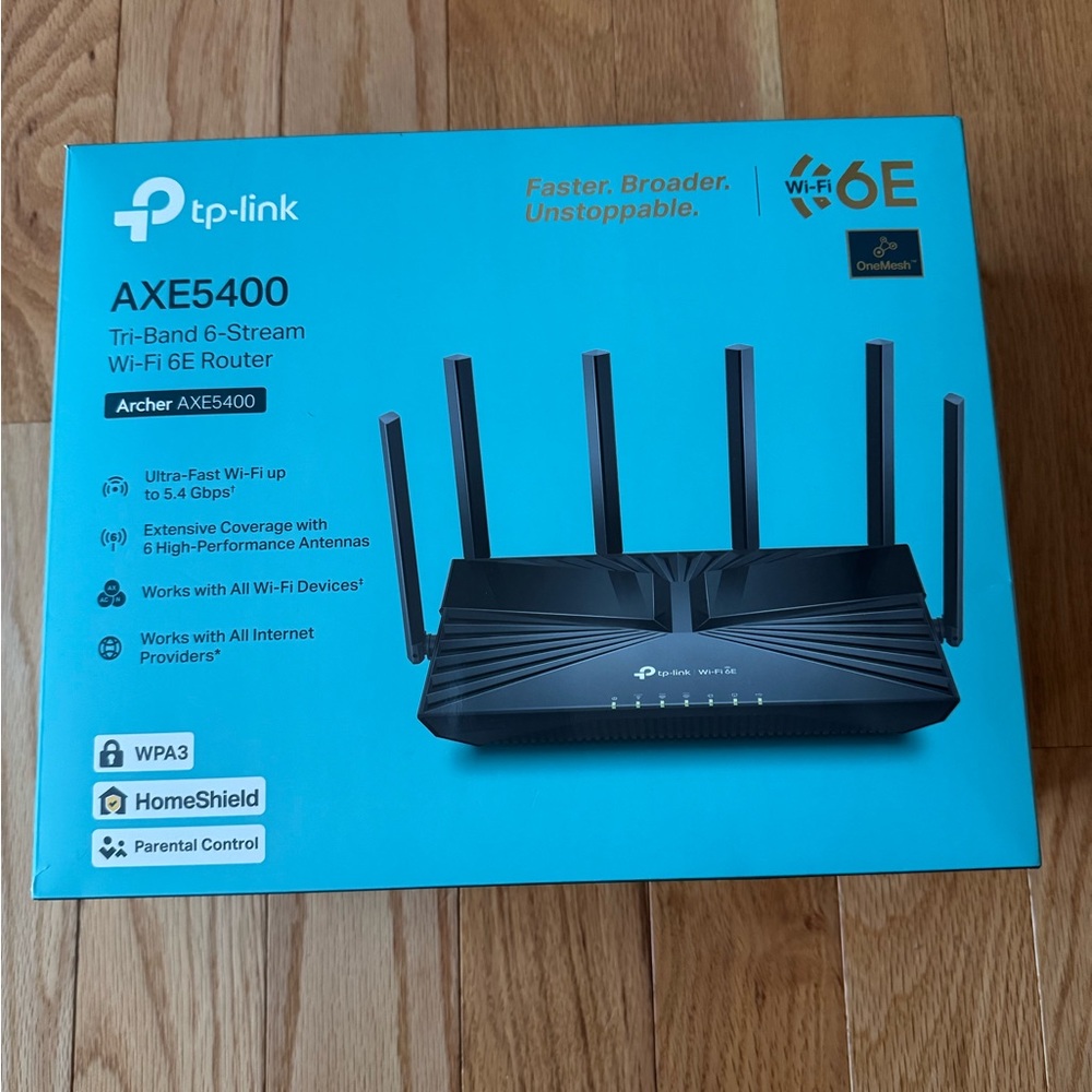 TP-Link AXE5400 Black Wi-Fi 6E Router: Smartphone app controlled